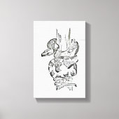 Slang gewikkeld rond boom canvas Print (Voorkant)
