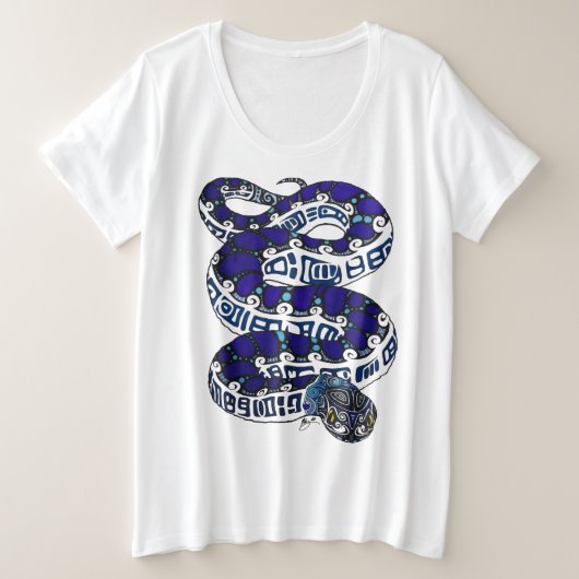 Slang Grote Maat T-shirt (Design voorkant)