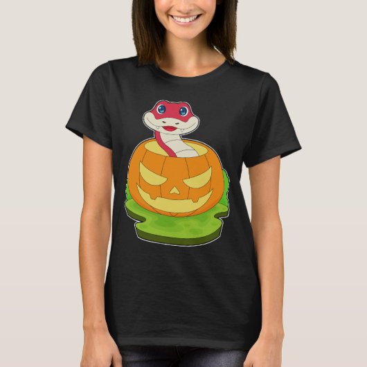 Slang Halloween Pompoen T-shirt (Voorkant)