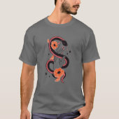 Slang, hand en bloemen t-shirt (Voorkant)