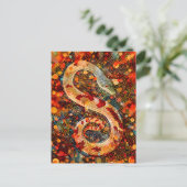 Slang in Aboriginal Dot Art Style Briefkaart (Staand voorkant)