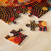Slang in Aboriginale Stippenstijl Legpuzzel (Zijkant)
