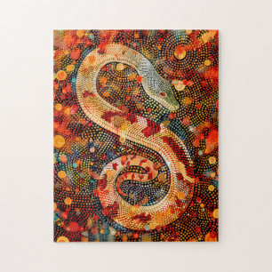Slang in Aboriginale Stippenstijl Legpuzzel
