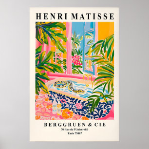 Slang in badkuip poster, Matisse print, Dopamine Poster
