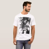 Slang in bloei - Black Line Art T-shirt (Voorkant volledig)
