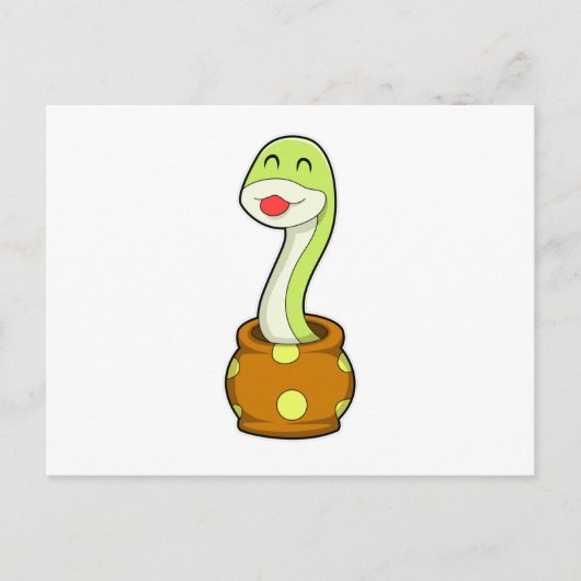 Slang in Pot Briefkaart (Voorkant)