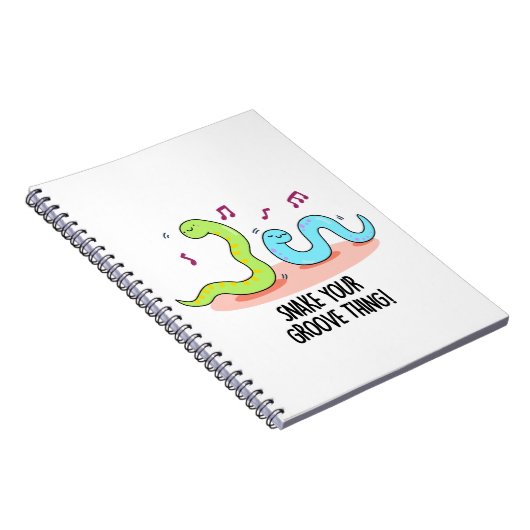 Slang je Groove Thing Grappige Disco-spelling  Notitieboek (Rechterzijde)