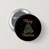 Slang Kerstboom Slangen Kerstboom Vrolijk Christus Ronde Button 5,7 Cm (Voorkant /achterkant)