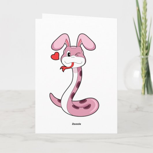 Slang Konijn Hart Kaart (Achterkant)