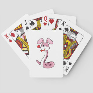 Slang Konijn Hart Pokerkaarten