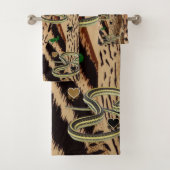 Slang, luipaard badhanddoek sets bad handdoek (Insitu)