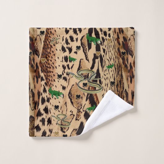 Slang, luipaard badhanddoek sets bad handdoek (Wasdoekje)