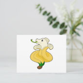 Slang met banaan briefkaart (Staand voorkant)