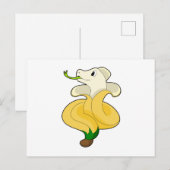 Slang met banaan briefkaart (Voorkant / Achterkant)