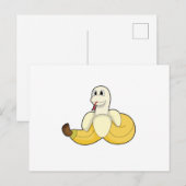 Slang met Banaan Briefkaart (Voorkant / Achterkant)