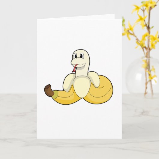 Slang met Banaan Kaart (Gele Bloem)