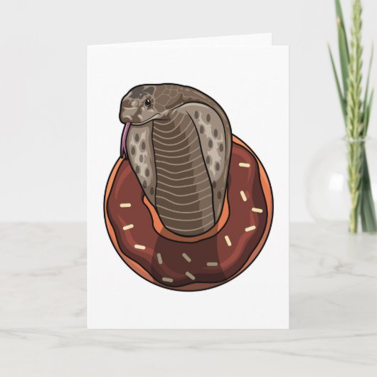 Slang met Donut Kaart (Voorkant)