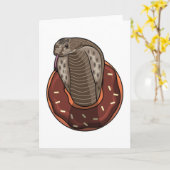 Slang met Donut Kaart (Gele Bloem)