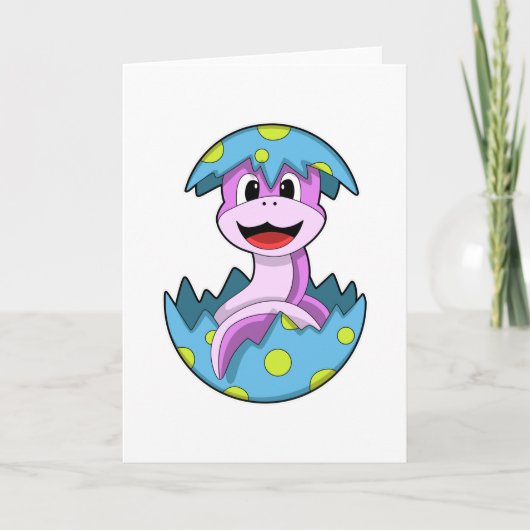 Slang met eierdop kaart (Voorkant)