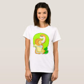 Slang met glas citroensap t-shirt (Voorkant volledig)