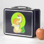 slang met glas lemonsap (In situ)