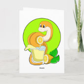 slang met glas lemonsap kaart (Achterkant)