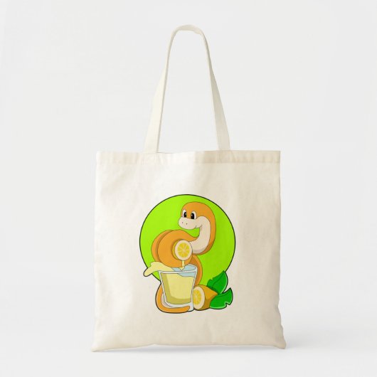 slang met glas lemonsap tote bag (Voorkant)