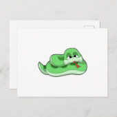 Slang met groene vlekken briefkaart (Voorkant / Achterkant)