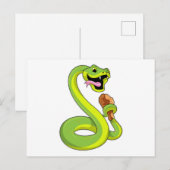 Slang met Kip Briefkaart (Voorkant / Achterkant)