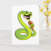 Slang met Kip Kaart (Gele Bloem)