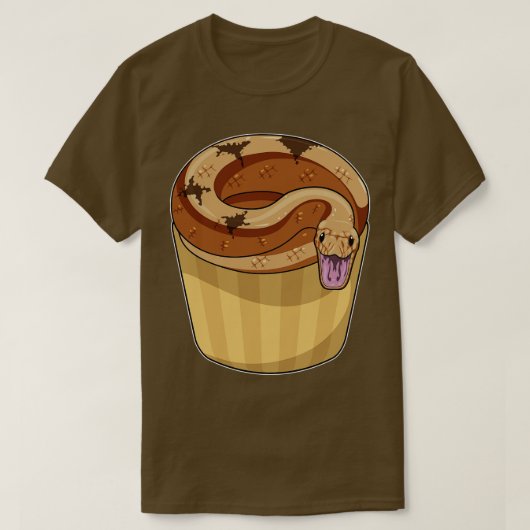 Slang met muffin 2 t-shirt (Design voorkant)