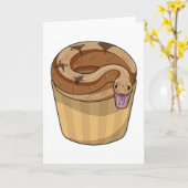 Slang met Muffin Kaart (Gele Bloem)