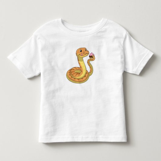 Slang met muffin kinder shirts (Voorkant)