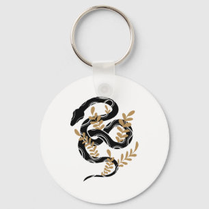 Slang met planten sleutelhanger