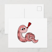 Slang met rode vlekken briefkaart (Voorkant / Achterkant)