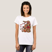 Slang met rozen tattoo t-shirt (Voorkant volledig)