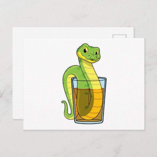 Slang met Sap Briefkaart (Voorkant / Achterkant)