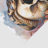 Slang met schedel Herfstbladeren Tissuepapier (Detail)