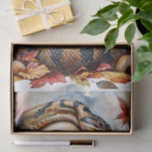 Slang met schedel Herfstbladeren Tissuepapier (Geschenk)