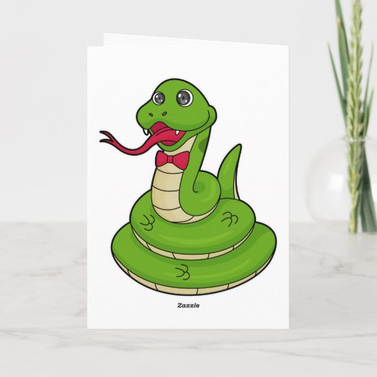 Slang met vlinderdas kaart (Achterkant)