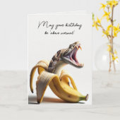 Slang Morphing Uit Een Banaan Kaart (Gele Bloem)