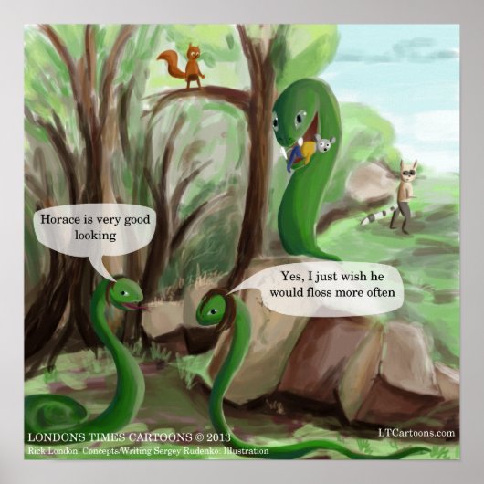 Slang & Muis Grappige Poster (Voorkant)