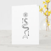 Slang Occultisme Symbool Gothic Wicca Kaart (Gele Bloem)