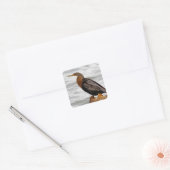 Slang op de Uitkijk Vierkante Sticker (Envelop)