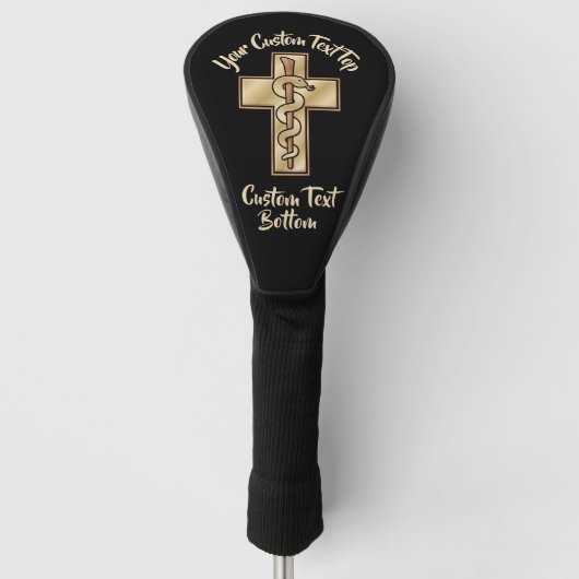 Slang op Kruis Golfheadcover (Voorkant)