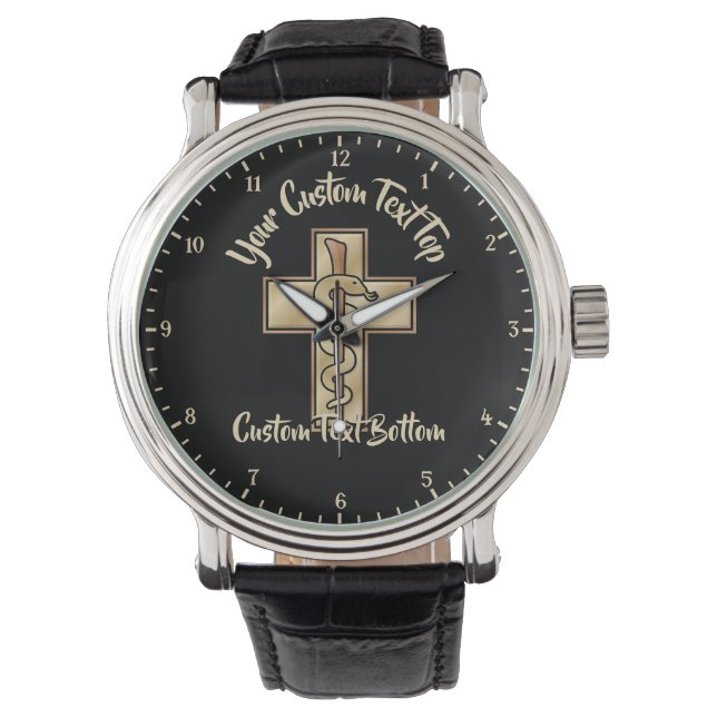 Slang op Kruis Horloge (Voorkant)