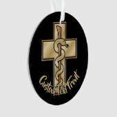 Slang op Kruis Ornament (voorkant)