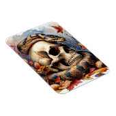 Slang op schedel Herfstbladeren Magneet (Rechterzijde)