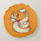 slang op sinaasappel rond kussen (Achterkant)