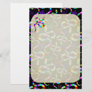 Slang Psychedelic Rainbow Kleuren Briefpapier